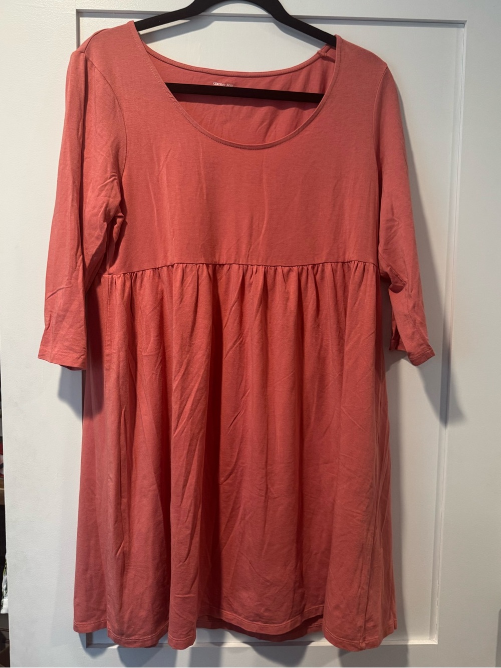 Garnet Hill Coral Scoop Neck Tops size Large
